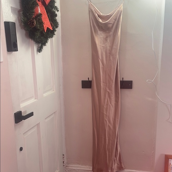 David’s Bridal Charmeuse Cowl Neck Dress - Picture 2 of 4